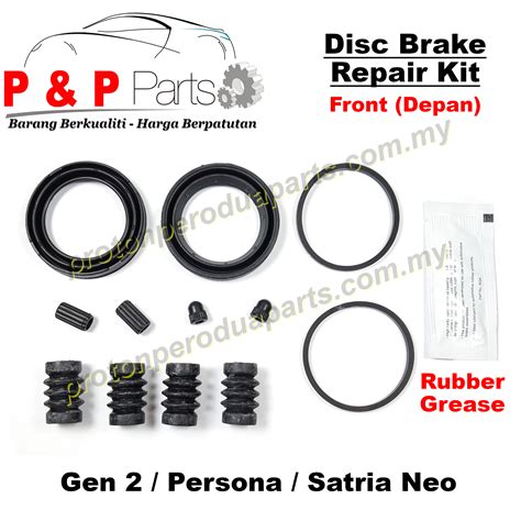 FULL SET Front Disc Brake Caliper Rebuild Repair Kit Proton Gen 2