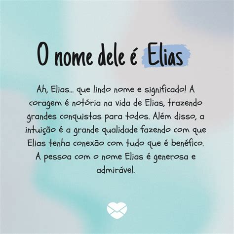 Qual O Significado Do Nome Elias - O Significado Do Nome Elias - RETOEDU