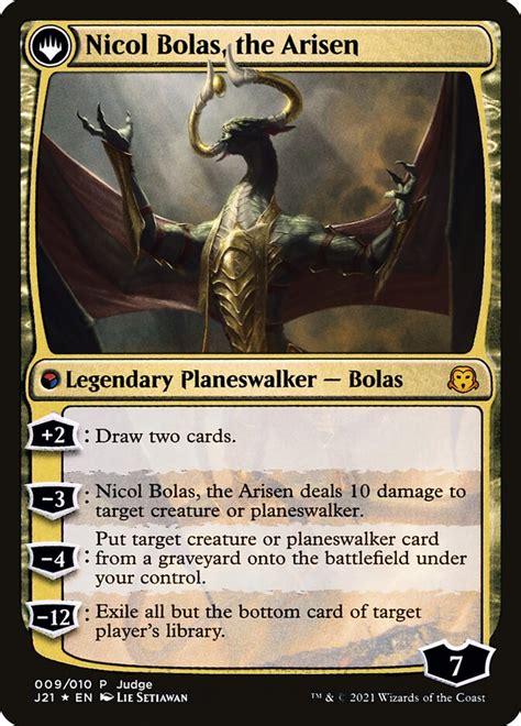 Nicol Bolas, the Ravager // Nicol Bolas, the Arisen - Judge Gift Cards 2021 - MTG Print