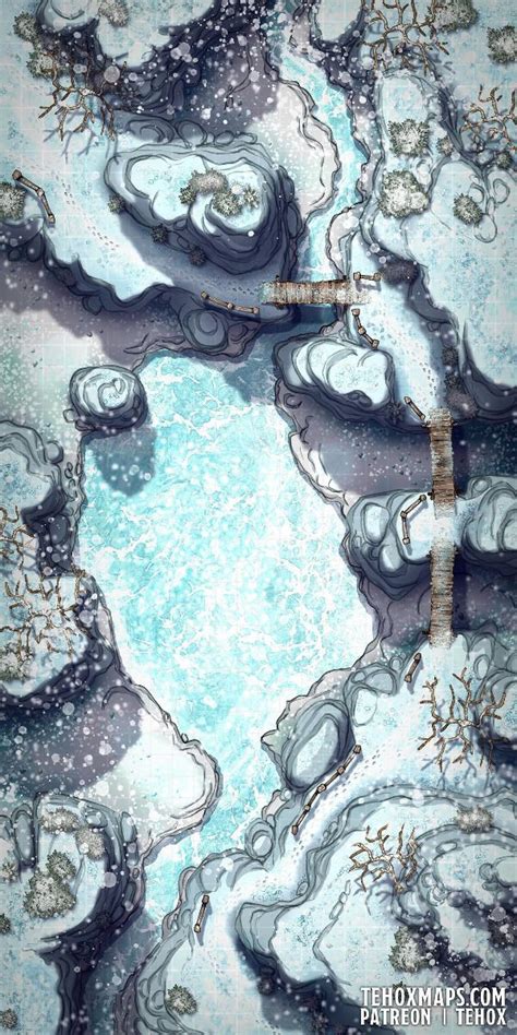 Frozen Path 24x48 Tehox Maps Dnd World Map Tabletop Rpg Maps