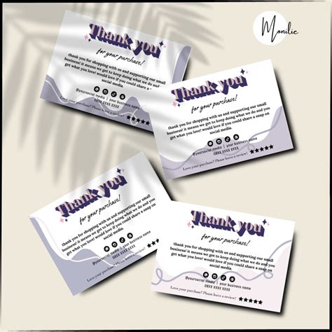 Jual Thank You Card Kartu Ucapan Terima Kasih Custom Ukuran X Cm By