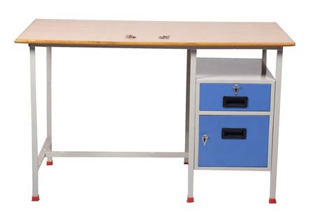 Particle Board Rectangular Steel Office Table With Storage At Rs 3300