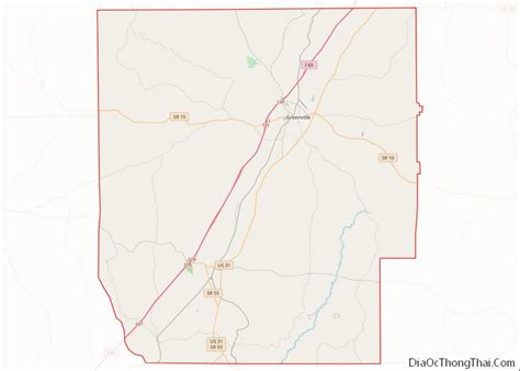 Map of Butler County, Alabama - Thong Thai Real