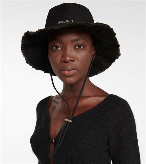 Le Bob Artichaut Bucket Hat In Black Jacquemus Black Bucket Hat