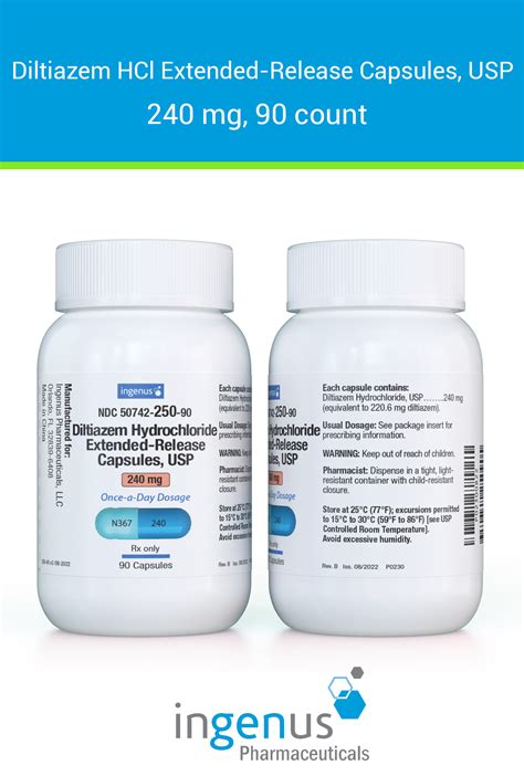 Diltiazem HCl Extended Release Capsules USP Ingenus Pharmaceutical