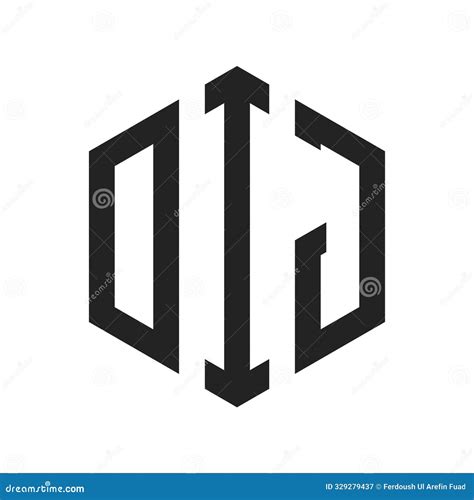 dij logo design initial letter dij monogram logo  hexagon shape