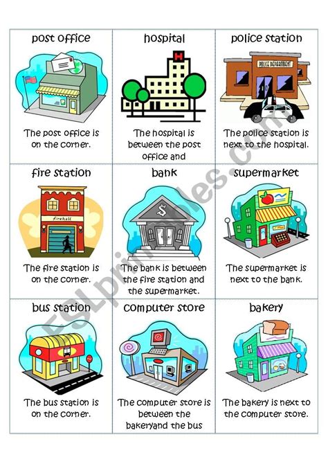 Asking / Giving Directions Game (Card 2) - ESL worksheet by teachergenki