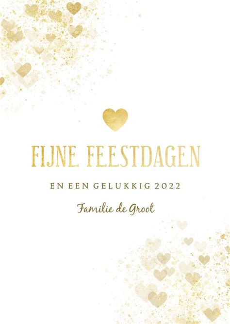 Kerstkaart Gouden Hart Met Foto Liefdevol Kaartje Go