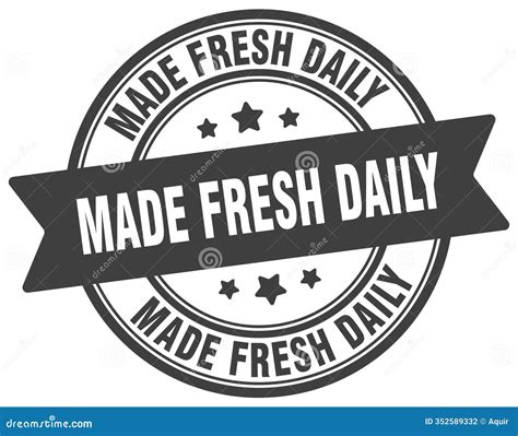 fresh daily stamp  fresh daily label  transparent