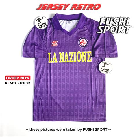 Jual RETRO Jersey Baju Bola Fiorentina Home 1989 1990 Grade Ori