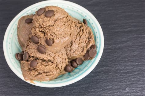 Dark Chocolate Ice Cream Stock Image Image Of Cream 197351047