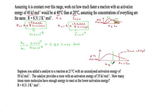 Application Of Arrhenius Equation Youtube