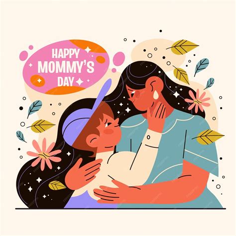 Premium Vector Flat Mothers Day Illustration