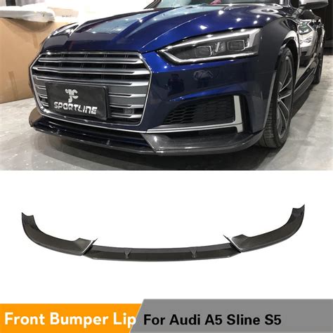 Carbon Fiber Frp Bumper Lip Spoiler Apron For Audi A5 Sline S5