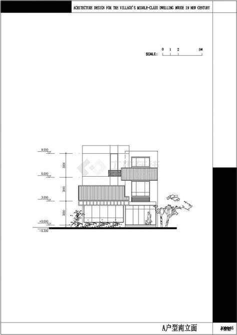 某地三层别墅楼建筑设计施工图（共17张）联排别墅土木在线