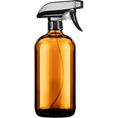 Vioetry Empty Amber Glass Spray Bottles Oz Durable Adjustable Trigger