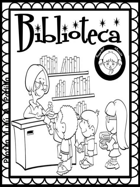 A Coloring Book With The Title Bibliota Written In Black And White