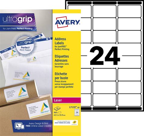 AVERY 240 Étiquettes Adresse Autocollantes Timbres Blanches