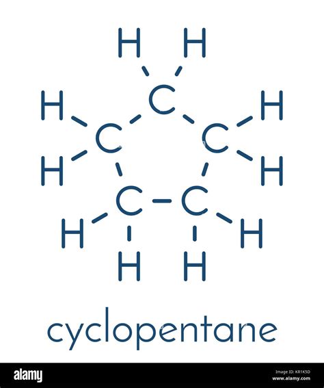 Le Cyclopentane Cycloalkane Molécule Utilisé Dans Les Réfrigérateurs Et Congélateurs Et à De