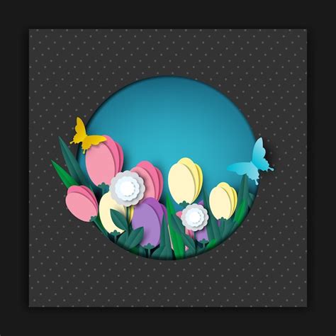 Premium Vector | Flowers paper cut