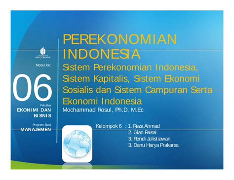 Pdf Ppt Perekonomian Indonesia Tm Modul Mercubuana Ac Idrosul