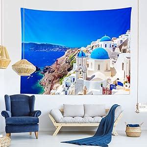 Amazon Corfoto Fabric X Ft Greece Photo Backdrop Santorini