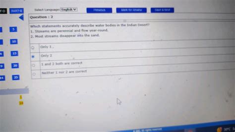 Which statements accurately describe water bodies in the Indian Desert?