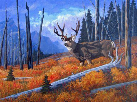 Mule Deer Print By Wildartbd On Deviantart