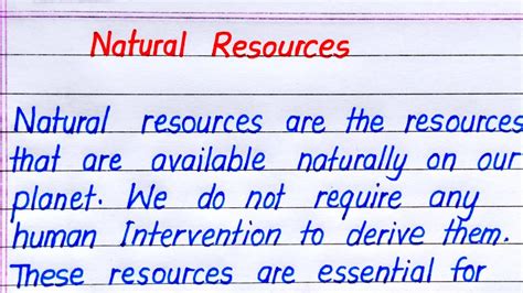 Natural Resources Essay In English Essay On Natural Resources In