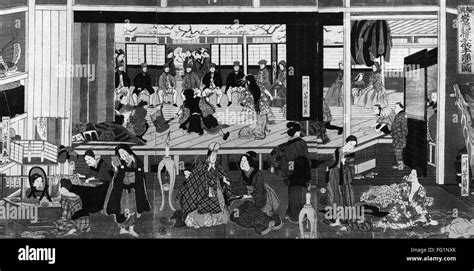 Japan Theater Na Japanese Theater Showing Both The Backstage And