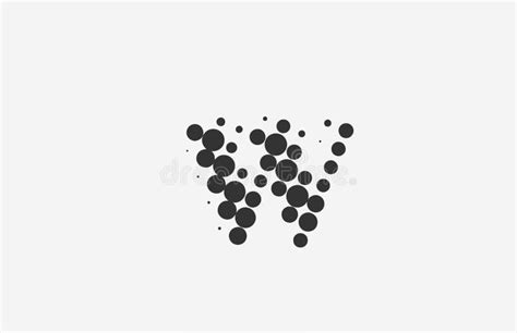 W Dotted Alphabet Letter Icon Logo Design Creative Template For