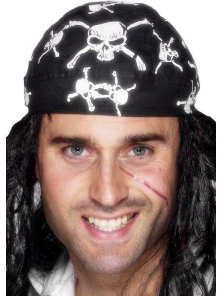 Pirate Skulls And Crossbones Bandanna Costumes R Us Fancy Dress