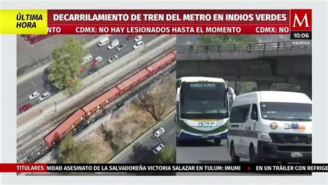 Reportan Descarrilamiento De Tren En Metro Indios Verdes Vídeo Dailymotion