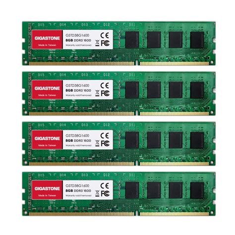 【ddr3 Ram】 Gigastone Desktop Ram 32gb 4x8gb Ddr3 32gb Ddr3 1600mhz