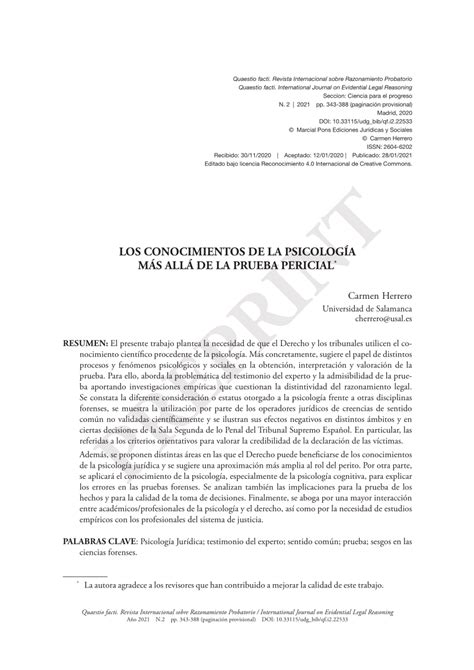 PDF Psicología ciencias forenses y prueba No es oro todo lo que