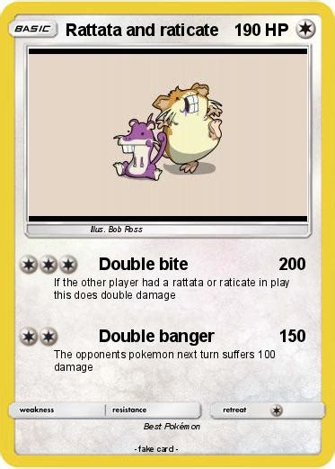 Pok Mon Rattata And Raticate Double Bite My Pokemon Card