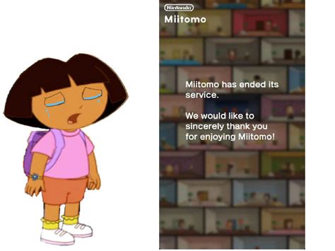 Dora Crying over Miitomo Ending by GabetheSlacker on DeviantArt