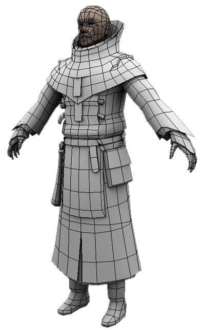 Wireframe Game Character Wireframe Character