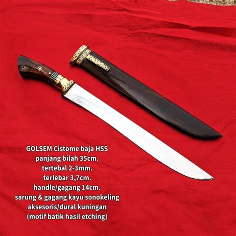 Jual Golok Sembelih Premium Baja HSS Super Tajam Di Lapak Rizki Bilah