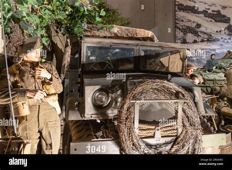 Military Vehicles On Display In The Overlord Museum Normandy France