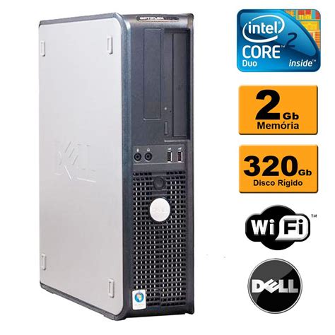 Computador Usado Dell Optiplex Core Duo Gb Hd Gb Dvd Wifi