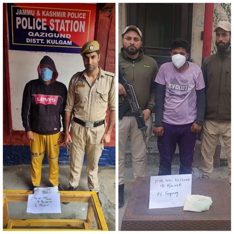 2 Drug Peddlers Arrested In Kulgam Baramulla Greater Kashmir