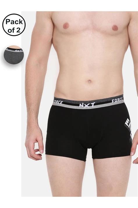 Buy Force Nxt Mens Cotton Premium Pack Of 2 Assorted Trunks Shoppers