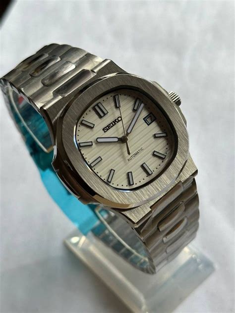 Seiko Mod NH35A Nautilus White Men S Fashion Watches Accessories