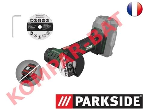 PARKSIDE MEULEUSE D ANGLE Sans Fil PWSAM 20V VENDUE SANS BATTERIE NI