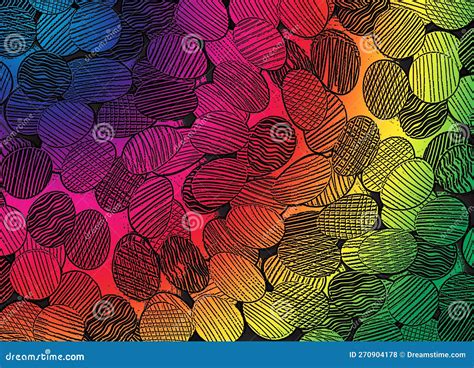Colored Pebbles Are Seen On A Black Background Stock Illustration