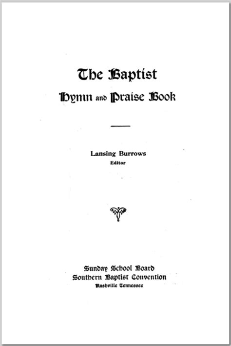 The Baptist Hymn and Praise Book - Richard Dickson