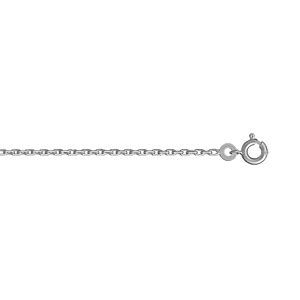 Chaîne en argent rhodié maille forcat largeur 2mm longueur 55cm