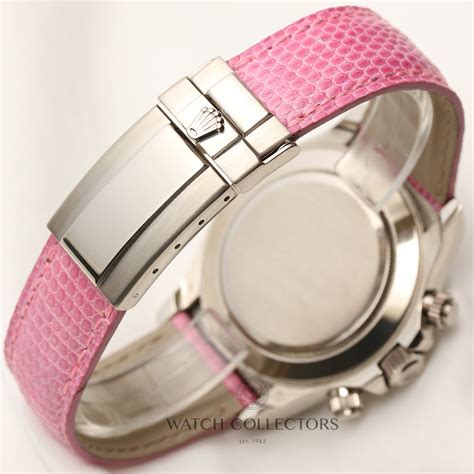 Rolex Daytona Beach Pink 116519 18k White Gold Watch Collectors Uk