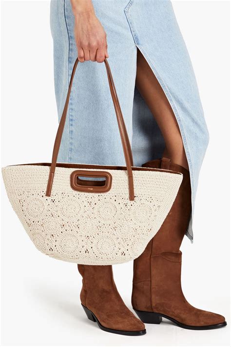 Maje Geh Kelte Tote Bag Mit Lederbesatz The Outnet